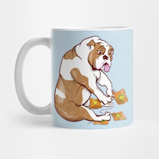 English bulldog crocheting Mug